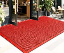 พรมยางกันลื่นรีดขอบขนาดมาตราฐาน สีเทา สีแดง สีเขียว สีน้ำเงิน หนา 5 มิล