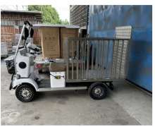 รถเข็นขยะไฟฟ้าแบบนั่งขับ บรรทุกถังขยะเทศบาล