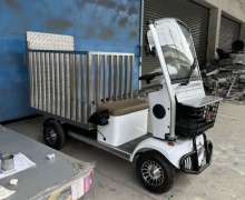 รถเข็นขยะไฟฟ้าแบบนั่งขับ บรรทุกถังขยะเทศบาล