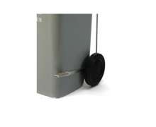 ถังขยะพลาสติกมีล้อ2ล้อ สีเทา