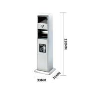 ที่เขี่ยบุหรี่ทรงโค้งขนาดใหญ่ (สีเงิน) 0