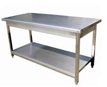 โต๊ะสแตนเลส 2 ชั้น สั่งทำได้  ขาสี่เหลี่ยม เกรด 304 หนา 1.2 มิล