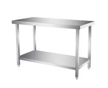 โต๊ะสแตนเลส 2 ชั้น สั่งทำได้  ขาสี่เหลี่ยม เกรด 304 หนา 1.2 มิล