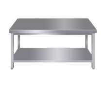 โต๊ะสแตนเลส 2 ชั้น สั่งทำได้  ขาสี่เหลี่ยม เกรด 304 หนา 1.2 มิล