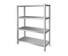 ชั้นวางของสแตนเลส 4 ชั้น ขาสี่เหลี่ยม สั่งทำได้ เกรด304 0