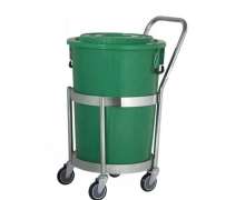 ดอลลี่กลม มีมือจับ รถเข็นขยะโครงรถเข็นถังพลาสติก มี 2 ขนาด 20 แกลลอน กับ 28 แกลลอน แบบโครงสแตนเลส พร้อมถังสี คละสี เลือกสีราคาเพิ่ม 500 บาท