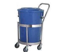 ดอลลี่กลม มีมือจับ รถเข็นขยะโครงรถเข็นถังพลาสติก มี 2 ขนาด 20 แกลลอน กับ 28 แกลลอน แบบโครงสแตนเลส พร้อมถังสี คละสี เลือกสีราคาเพิ่ม 500 บาท