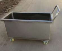 รถเข็นถังสแตนเลส เกรด304 ใช้ในงานอาหาร ถังสแตนเลสมีล้อ