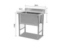 อ่างล้างมือสแตนเลส1หลุม ซิงค์ล้างจานสแตนเลสหลุมพร้อมโต๊ะ 1 หลุม1 ก็อก รุ่น ST1-1-1 สั่งทำตามขนาดที่ต้องการได้