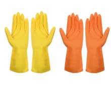 ถุงมือสีส้ม ยาว52 ซม.ถุงมือทำความสะอาด ถุงมือยางสีส้ม คู่ละ 13 บาท โหลละ 150 บาท