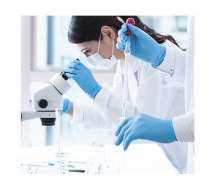 ถุงมือไนไตรสีฟ้า ถุงมือยางธรรมชาติ ชนิดใช้แล้วทิ้ง 1กล่อง มี 100 ชิ้น มีไซด์ M L 