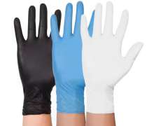 ถุงมือแพทย์ ไนไตร สีขาวแบบไม่มีแป้ง  1กล่อง มี 50 คู่ (100ชิ้น)ยางธรรมชาติ