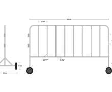 แผงกั้นจราจร 2 เมตร สแตนเลส 304