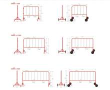 แผงกั้นจราจร เหล็กพ่นสี 