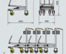 โรงงานผลิต รถเข็นกระเป๋าสนามบินสแตนเลส รถเข็นกระเป๋าผู้โดยสาร รถเข็นกระเป๋าสนามบิน รถเข็นกระเป๋าผู้โดยสาร CW-003-1  300กก