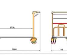รถเข็นกระเป๋าสนามบิน 500-1000 กก รุ่น  P415-1600