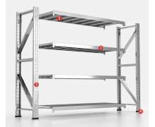 ชั้นวางของสแตนเลส4ชั้น  รับน้ำหนัก 500กก เกรด 304  