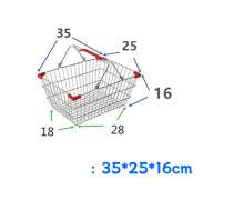 ตะกร้าช้อปปิ้ง เหล็กชุบโครเมี่ยม ี 3 ขนาด
