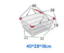 ตะกร้าช้อปปิ้ง เหล็กชุบโครเมี่ยม ี 3 ขนาด