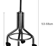 เก้าอี้ตรวจโรคสแตนเลสเกรด 304 ขนาด 29 สูง47-67ซม. มีล้อ ปรับได้ แบบเกลียวเกรด304