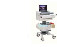 รถเข็นวางคอมพิวเอตร์ จอมอนิเตอร์ แทปเลต โน็คบุ๊ก ABS ใช้ในโรงพยาบาล