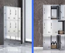 ตู้ล็อคเกอร์สแตนเลส เกรด304 หนา 0.5 มิล  2 ช่อง 3ช่อง 4ช่อง 6 ช่อง 8ช่อง 10 ช่อง 12 ช่อง 15 ช่อง 18 ช่อง 24 ช่อง ขนาด 420*900*1800 mm /350*900*1800 mm