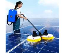 แปรงล้างแผงโซล่าเซลล์ 2 หัว รุ่ยแบตเตอรี่ลิเธียม 0