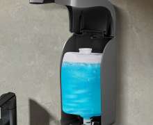 เครื่องจ่ายสบู่แบบติดผนังแบบกด 1000 ml โฟม ไม่ต้องเจาะรู เหมาะสำหรับโรงแรมและห้องน้ำสาธารณะในสนามบิน