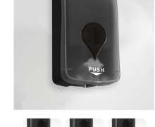 เครื่องจ่ายสบู่แบบติดผนังแบบกด 1000 ml โฟม ไม่ต้องเจาะรู เหมาะสำหรับโรงแรมและห้องน้ำสาธารณะในสนามบิน