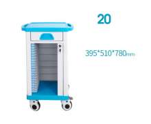 รถเวชระเบียน20ช่อง ABS แบบหนา รถเข็นโฟลเดอร์เวชระเบียนโรงพยาบาล 20 ช่อง