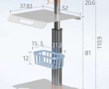 รถเข็นคอมพิวเตอร์ มอนิเตอร์ ABS 