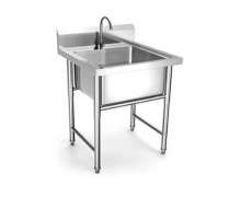 อ่างล้างมือสแตนเลส1หลุม ซิงค์ล้างจานสแตนเลสหลุมพร้อมโต๊ะ สั่งทำตามขนาดที่ต้องการได้