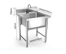 อ่างล้างมือสแตนเลส1หลุม ซิงค์ล้างจานสแตนเลสหลุมพร้อมโต๊ะ สั่งทำตามขนาดที่ต้องการได้