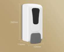 เครื่องจ่ายสบู่แบบติดผนังแบบกด 1000 ml โฟม ไม่ต้องเจาะรู เหมาะสำหรับโรงแรมและห้องน้ำสาธารณะในสนามบิน มีหัวปั้ม 