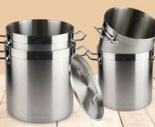 หม้อสแตนเลสมีฝาปิด เกรด 304 หนา 3 มิล