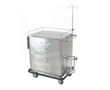 รถเข็นฉุกเฉิน 4 ลิ้นชัก รถเข็นฉุกเฉิน 4 ลิ้นชัก รถเข็นหัตถการ4ลิ้นชัก รถเข็นฉีดยารถเข็นดมยา แบบหนา รถเข็นติดเสาน้ำเกลือ มีลิ้นชัก 