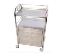 รถเข็นดมยา รถเข็นฉุกเฉิน 2 ชั้น รถเข็นฉุกเฉิน 2 ลิ้นชัก รถเข็นหัตถการ1ลิ้นชัก รถเข็นฉีดยารถเข็นดมยา แบบหนา