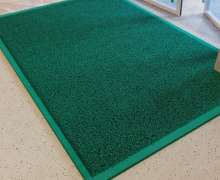 พรมดักฝุ่นซับน้ำ สีเทารีดขอบ 4 ด้าน ไม่มีตัวอักษร