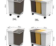 ถังขยะพลาสติกแยกประเภทขยะ36ลิตร