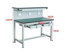 โต๊ะทำงานเหล็กปูพื้นสีเขียว โต๊ะช่าง