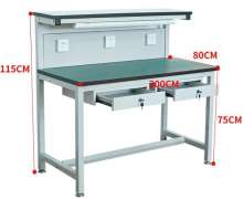 โต๊ะทำงานเหล็กปูพื้นสีเขียว โต๊ะช่าง