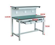 โต๊ะทำงานเหล็กปูพื้นสีเขียว โต๊ะช่าง