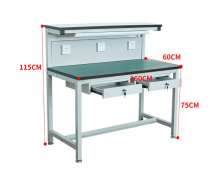 โต๊ะทำงานเหล็กปูพื้นสีเขียว โต๊ะช่าง