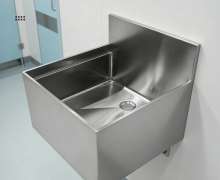 อ่างล้างมือสแตนเลสติดผนัง 1 หลุม เกรด 304 ขนาด  480x480x410mm