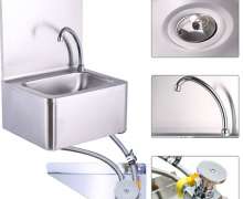 อ่างซิงค์สแตนเลสติดผนังเท้าเหยียบ 1 หลุม ขนาด 400x300xH501 mm.เกรด304