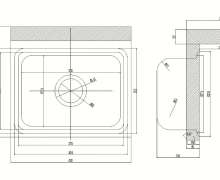 อ่างล้างมือสแตนเลสติดผนัง 1 หลุม เข่าดัน ก็อกน้ำร้อน น้ำเย็น สแตนเลส เกรด304
