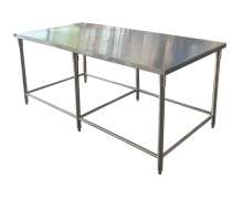 โต๊ะสแตนเลส 1 ชั้น T 5  ขนาด 100*280*80 ซม. 