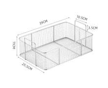 ตะกร้าสแตนเลส มีหู 2 ข้าง เกรด 304