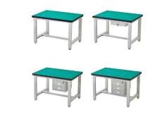 โต๊ะปฎิบัตการ โต๊ะทำงานเหล็กปูพื้นสีเขียวESD ไม่มีลิ้นชักและ มีลิ้นชัก  0