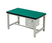 โต๊ะปฎิบัตการ สั่งทำได้  โต๊ะทำงานเหล็กปูพื้นสีเขียวESD ไม่มีลิ้นชักและ มีลิ้นชัก หนาแข็งแรง